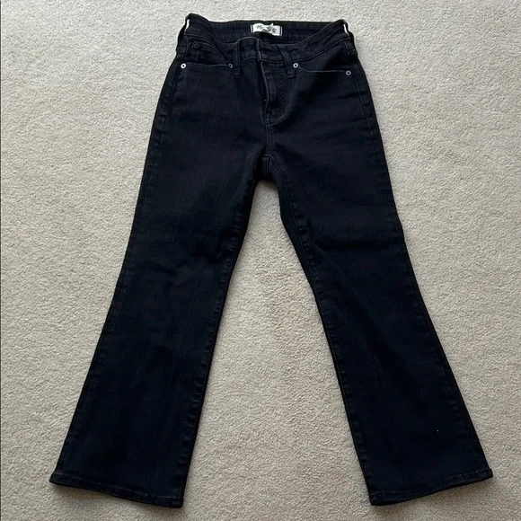 Madewell Women's Black Curvy Kick Out Crop Jeans - Picture 2 of 5